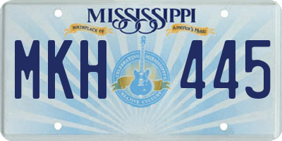 MS license plate MKH445