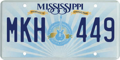 MS license plate MKH449