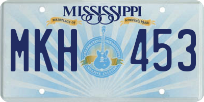 MS license plate MKH453