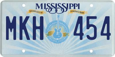 MS license plate MKH454
