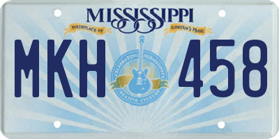 MS license plate MKH458
