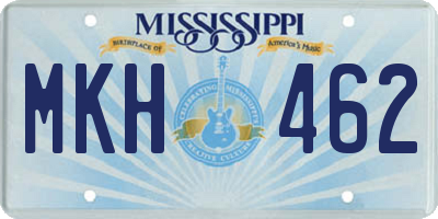MS license plate MKH462
