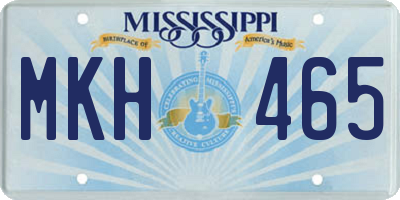 MS license plate MKH465