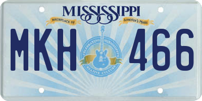 MS license plate MKH466