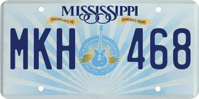 MS license plate MKH468