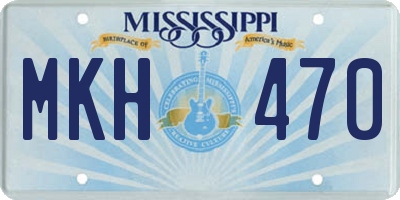 MS license plate MKH470