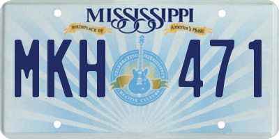 MS license plate MKH471