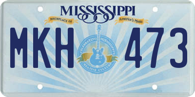 MS license plate MKH473