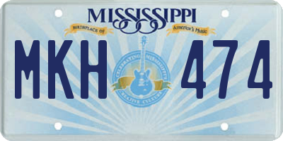 MS license plate MKH474
