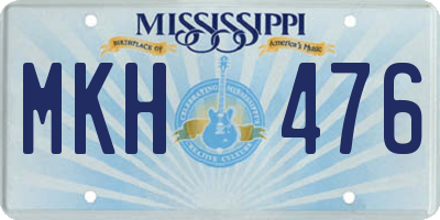 MS license plate MKH476