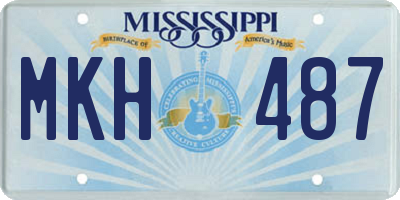 MS license plate MKH487