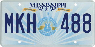 MS license plate MKH488