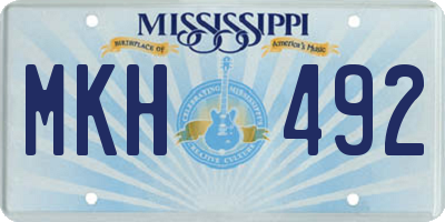 MS license plate MKH492