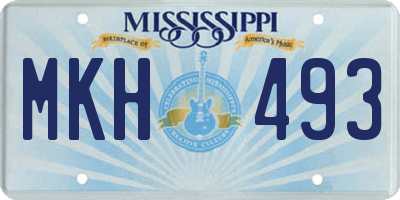 MS license plate MKH493