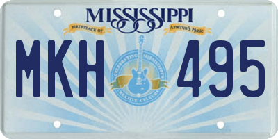 MS license plate MKH495