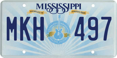 MS license plate MKH497