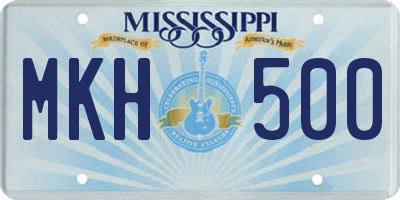 MS license plate MKH500