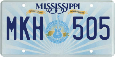 MS license plate MKH505