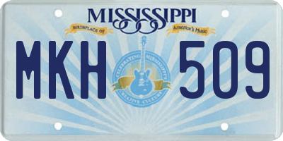 MS license plate MKH509