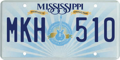 MS license plate MKH510