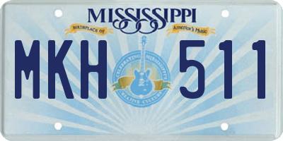 MS license plate MKH511