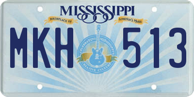 MS license plate MKH513