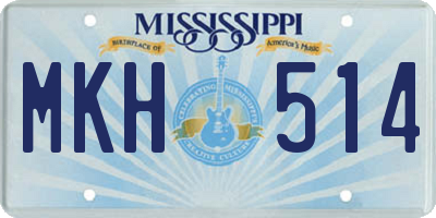 MS license plate MKH514