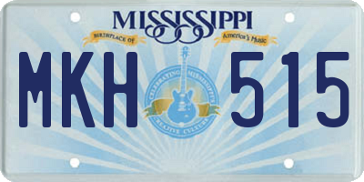 MS license plate MKH515