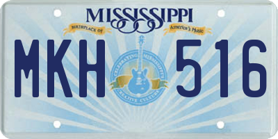 MS license plate MKH516