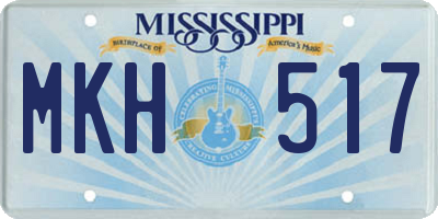 MS license plate MKH517