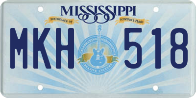 MS license plate MKH518