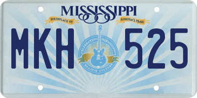 MS license plate MKH525