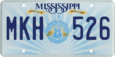 MS license plate MKH526