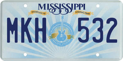 MS license plate MKH532