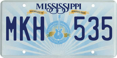 MS license plate MKH535
