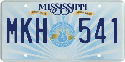 MS license plate MKH541