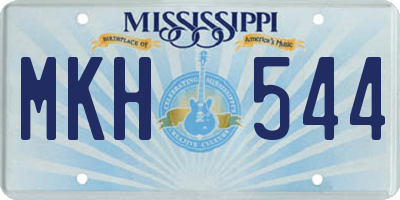 MS license plate MKH544