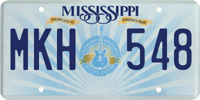 MS license plate MKH548