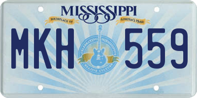 MS license plate MKH559