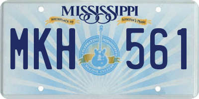 MS license plate MKH561