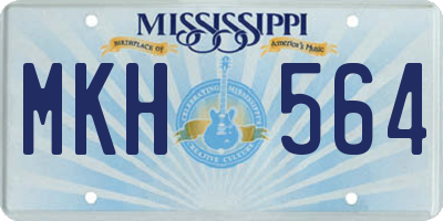 MS license plate MKH564