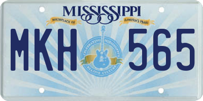 MS license plate MKH565