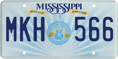MS license plate MKH566