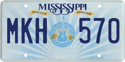 MS license plate MKH570