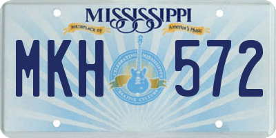 MS license plate MKH572
