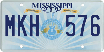 MS license plate MKH576