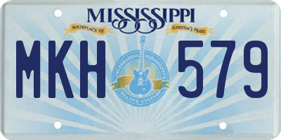 MS license plate MKH579