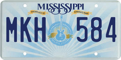 MS license plate MKH584
