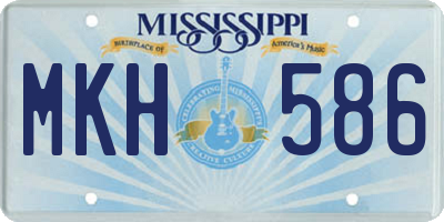 MS license plate MKH586