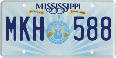 MS license plate MKH588